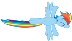 Size: 1600x900 | Tagged: safe, artist:totalcrazyness101, rainbow dash, pegasus, pony, g4, may the best pet win, female, flying, legs together, simple background, solo, transparent background, vector