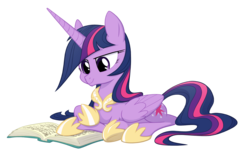 Size: 2500x1613 | Tagged: safe, artist:equestria-prevails, twilight sparkle, alicorn, pony, g4, book, cute, female, hoof shoes, mare, reading, simple background, solo, transparent background, twilight sparkle (alicorn)