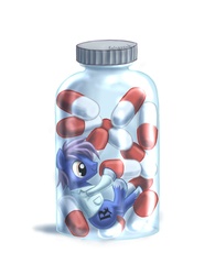 Size: 935x1200 | Tagged: safe, artist:rainspeak, oc, oc only, oc:pill pusher, drugs, pills, solo