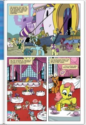 Size: 648x937 | Tagged: safe, idw, official comic, giddilee, gingersnap, lime slice, princess celestia, raven, alicorn, earth pony, pony, unicorn, g4, spoiler:comic, spoiler:comicm08, censored vulgarity, comic, draco malfoy, female, gordon ramsay, grawlixes, idw advertisement, lucius malfoy, male, mare, narcissa malfoy, not li'l cheese, not pinkie pie, not sugar belle, preview, stallion, when you see it