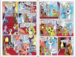 Size: 1237x936 | Tagged: safe, idw, official comic, caberneigh blanc, chance, floribunda, giddilee, gingersnap, honey sweet, princess celestia, professor inkwell, g4, spoiler:comic, spoiler:comicm08, comic, derp, faic, idw advertisement, preview