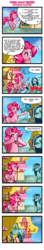 Size: 1000x5666 | Tagged: dead source, safe, artist:missyasylum, pinkie pie, oc, earth pony, pony, g4, 2013, balloon, balloon animal, bubble, comic, confetti, depressed, female, funny faces, mare, onomatopoeia, party cannon, raspberry, raspberry noise, rope, smile song, upside down