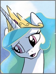 Size: 213x281 | Tagged: safe, idw, princess celestia, alicorn, pony, g4, comic, female, reaction image, solo