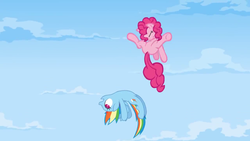 Size: 1280x720 | Tagged: safe, artist:misterdavey, screencap, pinkie pie, rainbow dash, smile hd, g4