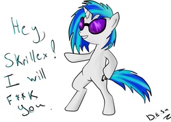 Size: 1400x1000 | Tagged: safe, artist:blackdema, dj pon-3, vinyl scratch, pony, g4, bipedal, female, solo