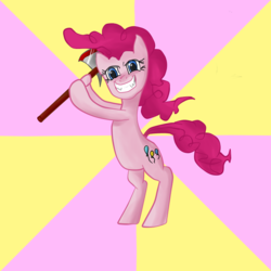 Size: 700x700 | Tagged: safe, artist:blackdema, pinkie pie, earth pony, pony, g4, bipedal, female, solo