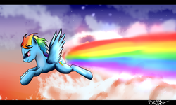 Size: 1500x900 | Tagged: safe, artist:blackdema, rainbow dash, pegasus, pony, g4, female, flying, solo