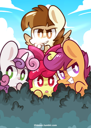 Size: 500x700 | Tagged: safe, artist:php56, apple bloom, featherweight, scootaloo, sweetie belle, g4, camera, cutie mark crusaders
