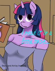 Size: 612x792 | Tagged: safe, artist:inuyuru, twilight sparkle, anthro, comic:i read it in a book once, g4, comic, female