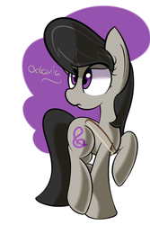 Size: 1280x1920 | Tagged: dead source, safe, artist:turtlefarminguy, octavia melody, earth pony, pony, g4, bow (instrument), female, hoof hold, looking back, mare, raised hoof, simple background, solo, white background