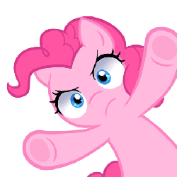 Size: 450x450 | Tagged: safe, artist:apzzang, pinkie pie, g4, animated, ask-grow-pinkie, female, gif, non-looping gif, simple background, solo