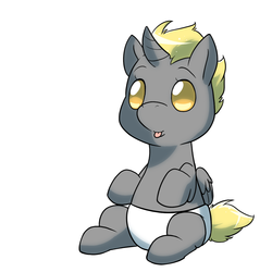 Size: 1200x1200 | Tagged: safe, artist:3mangos, oc, oc only, oc:swarm, hybrid, fanfic:an affliction of the heart, foal, solo