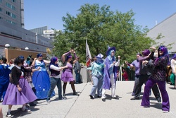 Size: 1080x720 | Tagged: artist needed, safe, trixie, twilight sparkle, human, g4, cosplay, fanimecon, group photo, irl, irl human, photo, rule 63