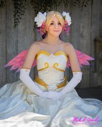 Size: 480x600 | Tagged: safe, artist:irinya, artist:slaahv, princess cadance, human, g4, clothes, cosplay, evening gloves, flower, irl, irl human, photo, sakura con, solo