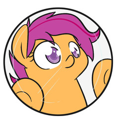 Size: 666x700 | Tagged: safe, artist:alskylark, scootaloo, pony, scootalootheadventurer, g4, female, filly, foal, solo