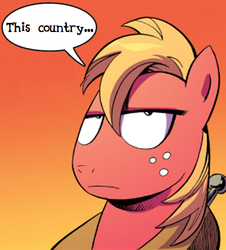 Size: 444x492 | Tagged: safe, big macintosh, earth pony, pony, g4, male, reaction image, solo, speech bubble, stallion, unimpressed