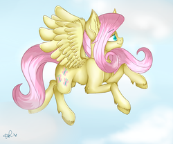 Size: 3000x2500 | Tagged: safe, artist:shyshyoctavia, fluttershy, g4, female, flying, solo