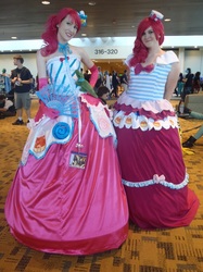 Size: 893x1191 | Tagged: artist needed, safe, artist:charmsandpandas, pinkie pie, human, g4, cosplay, fan, irl, irl human, otakon, photo