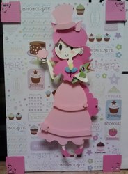 Size: 590x800 | Tagged: safe, artist:timelord903, gummy, pinkie pie, human, g4, humanized, irl, light skin, papercraft, pet, photo, solo