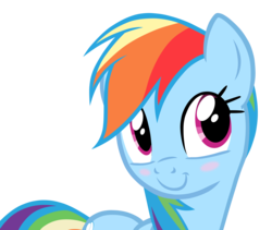 Size: 4500x3800 | Tagged: safe, artist:translayer, rainbow dash, g4, absurd resolution, blushing, cute, dashabetes, female, simple background, smiling, solo, transparent background, vector