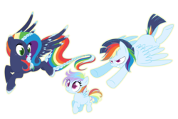 Size: 1095x730 | Tagged: safe, artist:nabbiekitty, oc, oc only, oc:cloud puff, oc:sunrise brisk, oc:white whirl, pegasus, pony, offspring, parent:rainbow dash, parent:soarin', parents:soarindash, siblings, simple background, sisters, transparent background