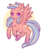 Size: 600x695 | Tagged: safe, artist:decemberdoe, oc, oc only, pegasus, pony, flying, solo, sunset star