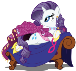 Size: 4859x4560 | Tagged: safe, artist:stainless33, rarity, g4, absurd resolution, alternate hairstyle, choker, clothes, dress, earring, fainting couch, female, glasses, shoes, solo