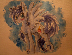 Size: 4132x3151 | Tagged: safe, artist:smartmeggie, oc, oc only, oc:ddye, solo, traditional art