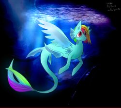 Size: 949x842 | Tagged: safe, artist:coolspyro17, rainbow dash, merpony, g4, female, solo, underwater