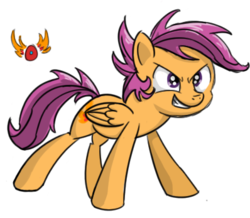 Size: 398x347 | Tagged: safe, artist:anevilzebra, scootaloo, pegasus, pony, g4, female, mare, older, older scootaloo, simple background, solo, transparent background