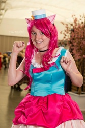 Size: 1364x2048 | Tagged: safe, artist:ryuvampiress, pinkie pie, human, g4, clothes, cosplay, dress, gala dress, irl, irl human, photo, solo