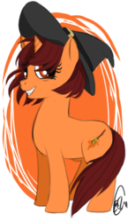 Size: 401x656 | Tagged: safe, artist:karacoon, oc, oc only, pony, unicorn, female, hat, mare, solo, witch hat