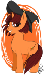 Size: 401x656 | Tagged: safe, artist:karacoon, oc, oc only, oc:crystal, pony, unicorn, female, hat, mare, solo, witch, witch hat