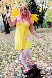 Size: 1000x1499 | Tagged: safe, artist:white-nephilim, fluttershy, human, g4, cosplay, irl, irl human, photo, solo