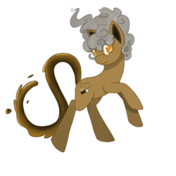 Size: 894x894 | Tagged: safe, artist:carrotveggiequeen, oc, oc only, earth pony, pony, augmented tail, lady grey, solo, tea