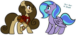 Size: 1310x610 | Tagged: safe, artist:son-of-an-assbutt, oc, oc only, oc:clockwise, oc:cosmic star, earth pony, pegasus, pony