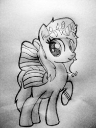 Size: 1536x2048 | Tagged: safe, artist:andromedaasylum, oc, oc only, pony, unicorn, butterfly wings, solo, traditional art