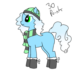 Size: 1567x1500 | Tagged: safe, artist:ponyponywei, oc, oc only, earth pony, pony, clothes, hat, scarf, solo