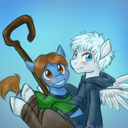 Size: 750x750 | Tagged: safe, artist:jitterbugjive, oc, dreamworks, jack frost, ponified, rise of the guardians