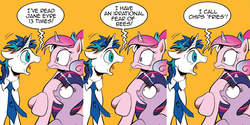 Size: 1095x549 | Tagged: safe, idw, princess cadance, shining armor, twilight sparkle, g4, spoiler:comic, dishevelled, exploitable meme, meme, saints row, screaming armor, younger