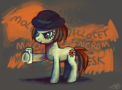 Size: 689x511 | Tagged: safe, artist:sophiesplushies, pony, a clockwork orange, alex delarge, ponified, solo