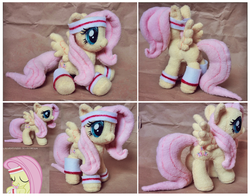 Size: 1024x801 | Tagged: safe, artist:sophiesplushies, fluttershy, g4, hurricane fluttershy, accessory, headband, irl, photo, plushie, wristband