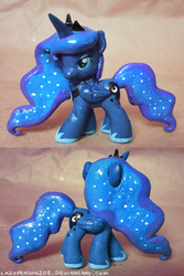 Size: 310x464 | Tagged: safe, artist:sophiesplushies, princess luna, g4, customized toy, female, solo