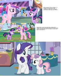 Size: 1232x1540 | Tagged: safe, princess cadance, rarity, sweetie belle, twilight sparkle, g4, female, filly, filly cadance, filly twilight sparkle, scrunchy face, slowpoke, teen princess cadance, teenager, theory, young, younger