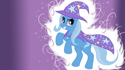 Size: 900x506 | Tagged: safe, artist:sakeko-chan, trixie, pony, unicorn, g4, female, grin, mare, smiling, solo