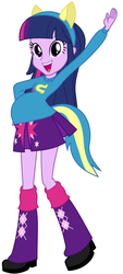 Size: 812x1794 | Tagged: safe, twilight sparkle, equestria girls, g4, female, looking at you, pregnant, pregnant edit, pregnant equestria girls, solo, teen pregnancy