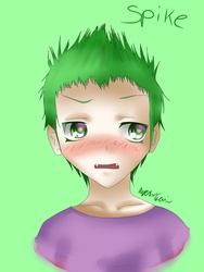 Size: 3456x4608 | Tagged: safe, artist:awesome-vivi, spike, human, g4, humanized, male, solo