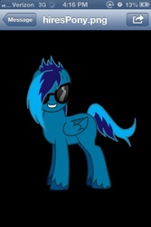 Size: 640x960 | Tagged: safe, oc, oc only, pegasus, pony, blue, glasses, smiling, sunglasses