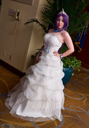 Size: 600x862 | Tagged: safe, artist:d0nkarnage, rarity, human, g4, clothes, cosplay, dress, irl, irl human, khaotic kon, photo, solo