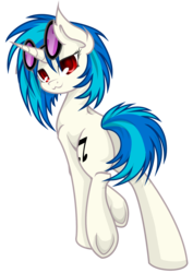 Size: 1408x1988 | Tagged: safe, artist:n0m1, dj pon-3, vinyl scratch, pony, unicorn, g4, :3, butt, cute, female, looking back, mare, plot, simple background, solo, transparent background, vinylbetes